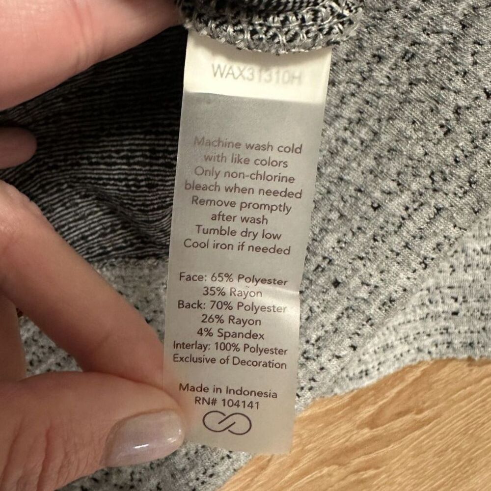 Calia Women's Pullover Sweatshirt Mock Neck Turtleneck Gray XL EUC